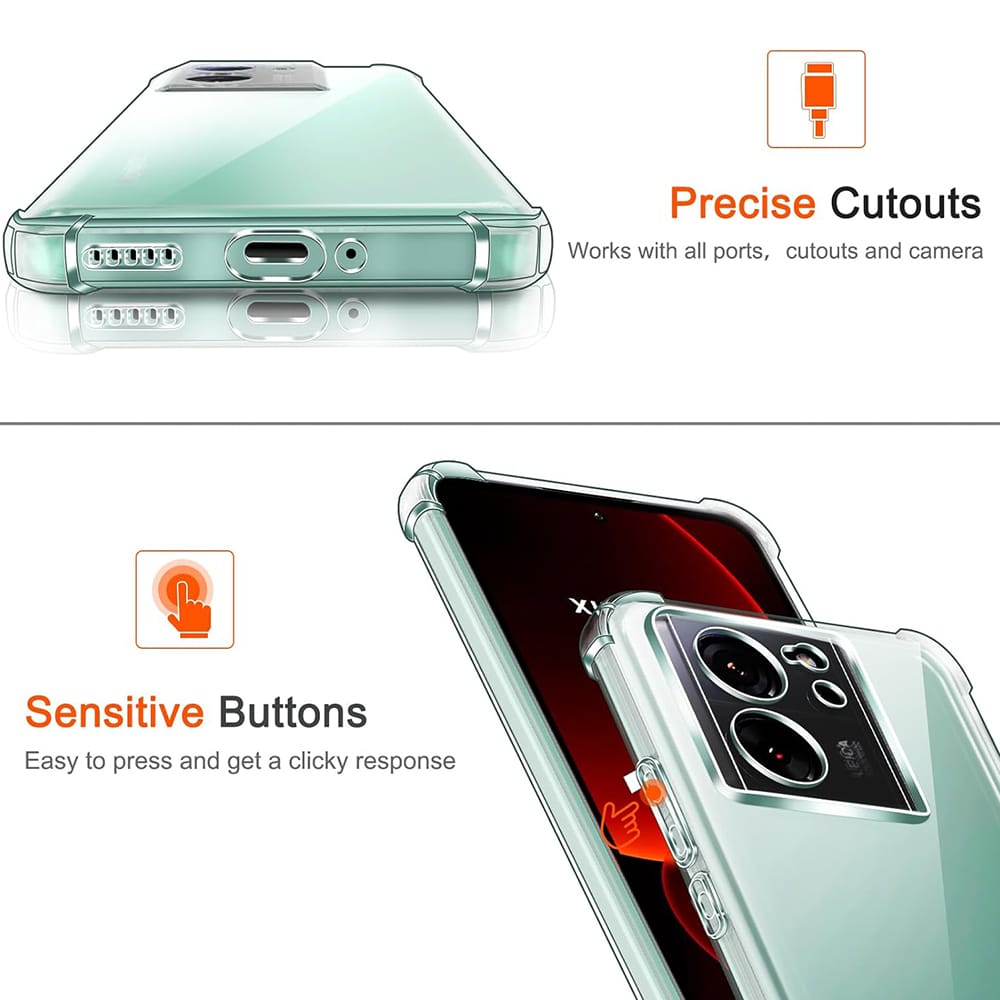 Techsuit Shockproof Clear Silicone prozorna maskica odporna na udarce za Xiaomi 13T / 13T Pro