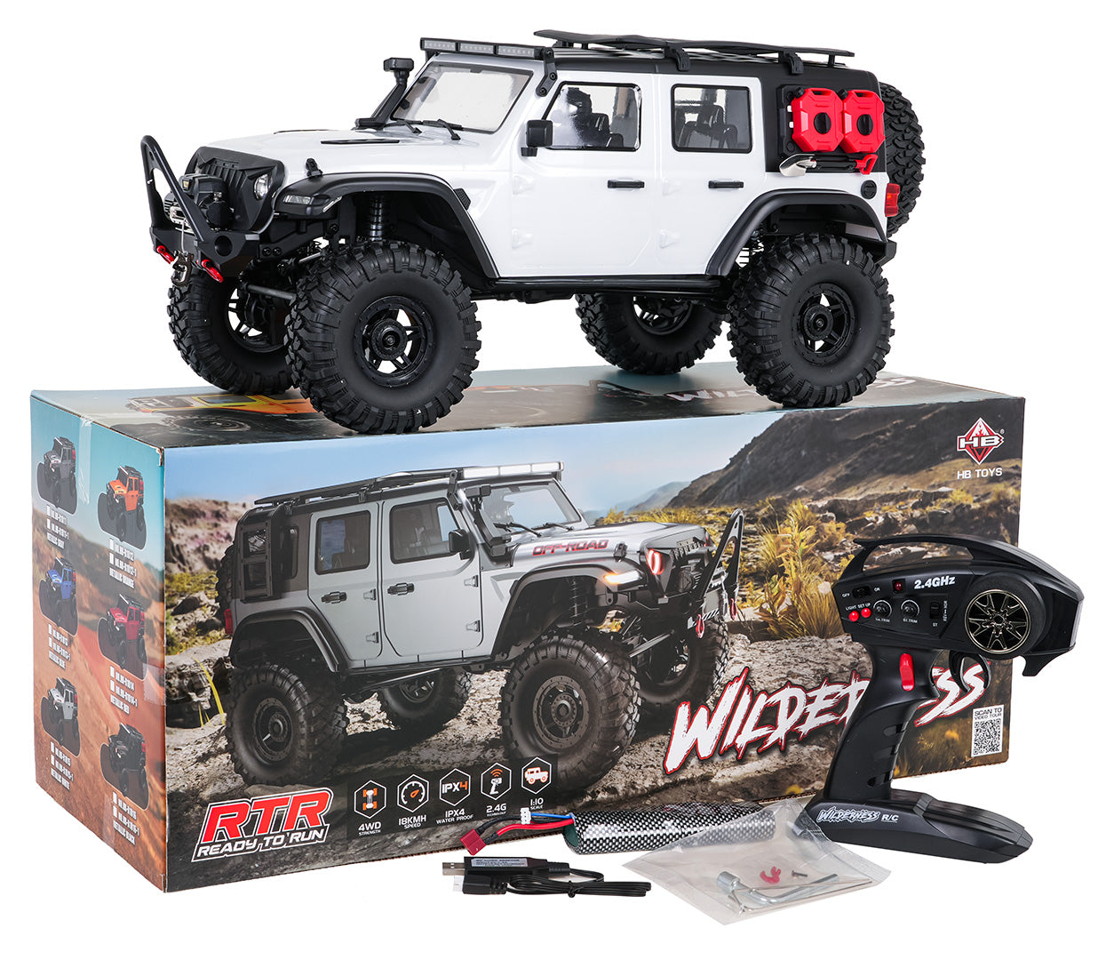 Auto na daljnisko upravljanje WILDERNESS RTR 1:10 - bijeli
