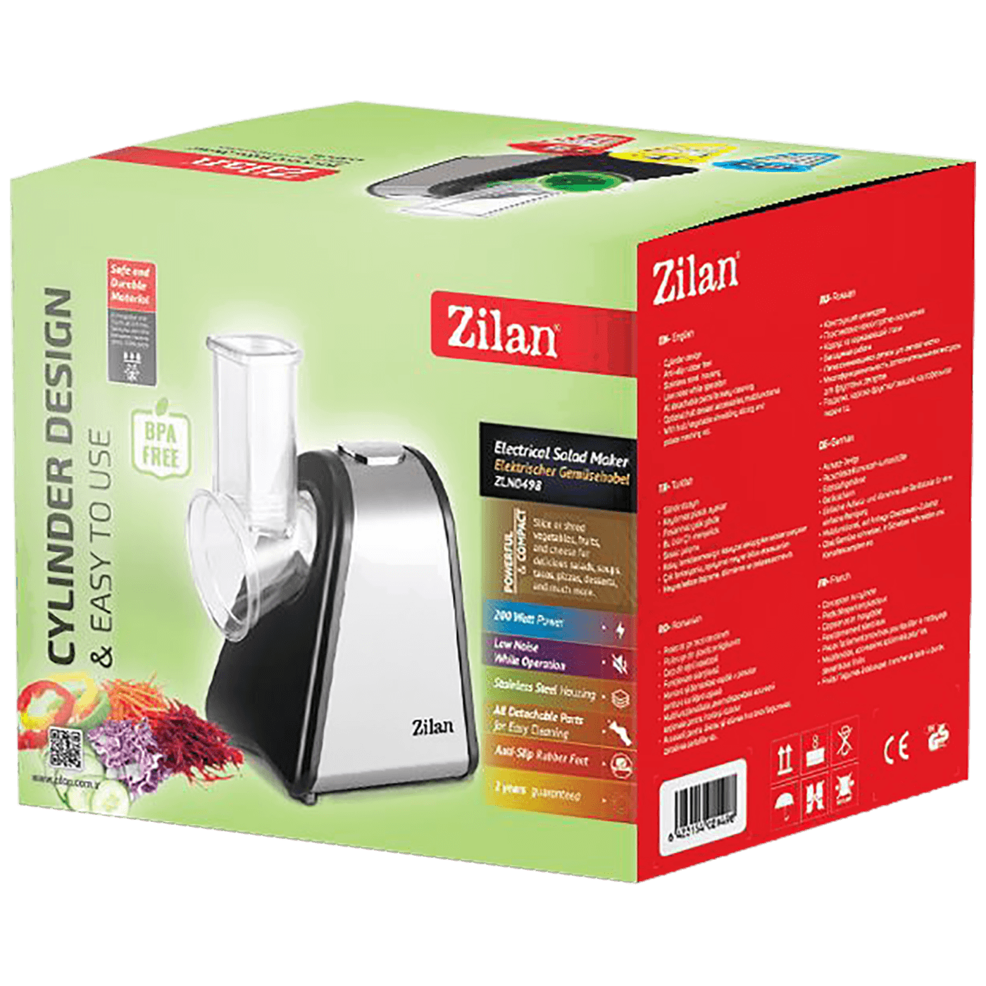 Zilan Rezalica za salatu, 200 W, sivo/crna - ZLN0498