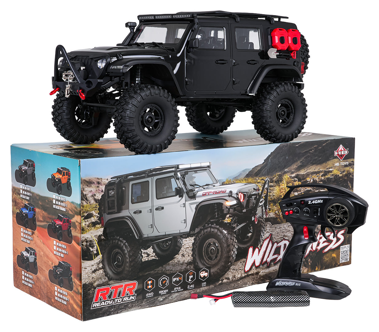 Auto na daljnisko upravljanje WILDERNESS RTR 1:10 - crni