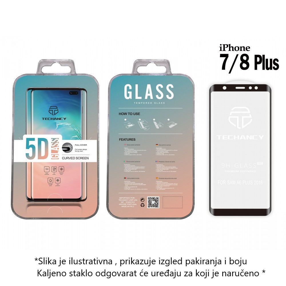 Kaljeno steklo Full Cover 5D za iPhone 7/8 Plus