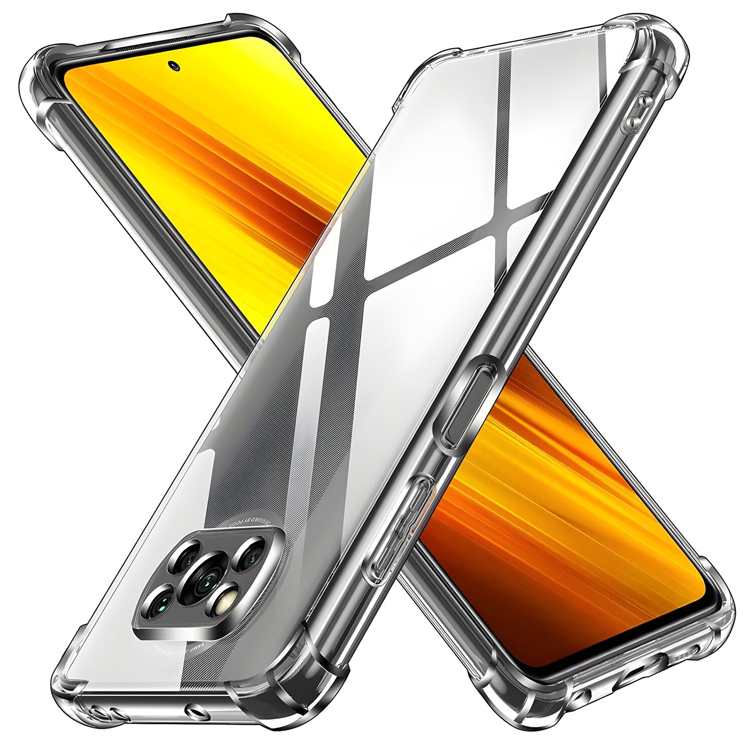 Silikonska futrola s ojačanim rubovima za Xiaomi Poco X3/Poco X3 NFC/Poco X3 Pro - Prozirna KP30054