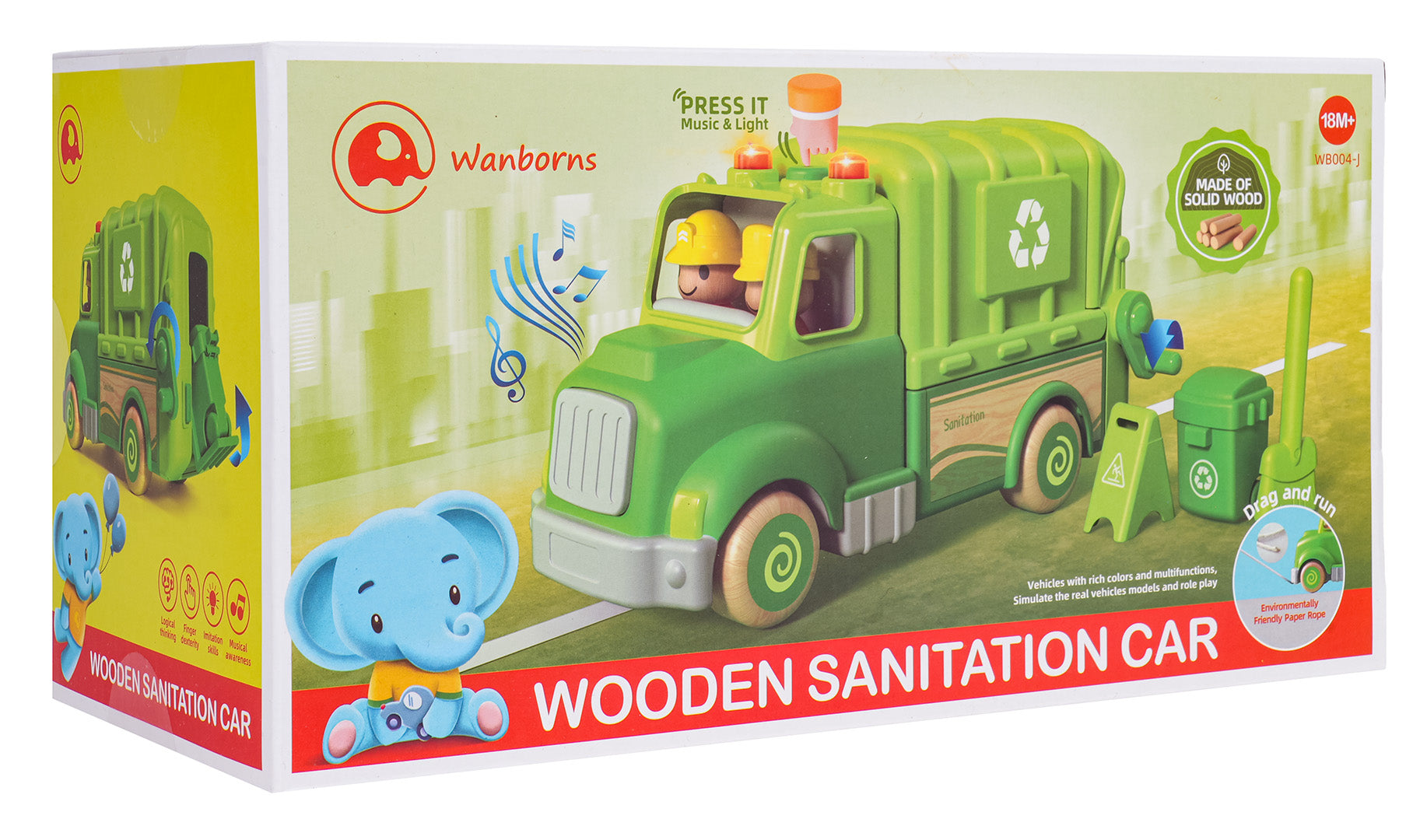Wooden Garbage Truck