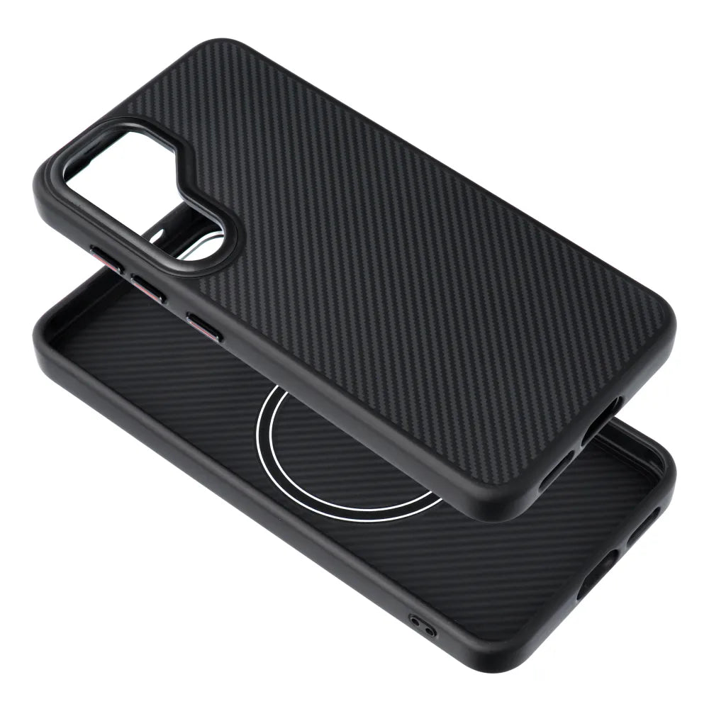 Carbon Elite Mag Cover ovitek, združljiv z MagSafom, za Samsung Galaxy S25 črne barve
