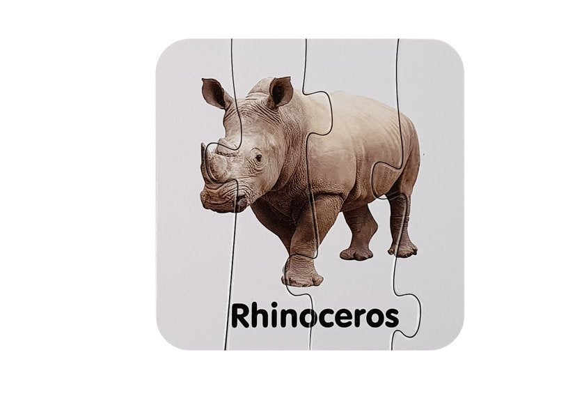 Educational Puzzle Wild Animals Puzzle 10 English Connections