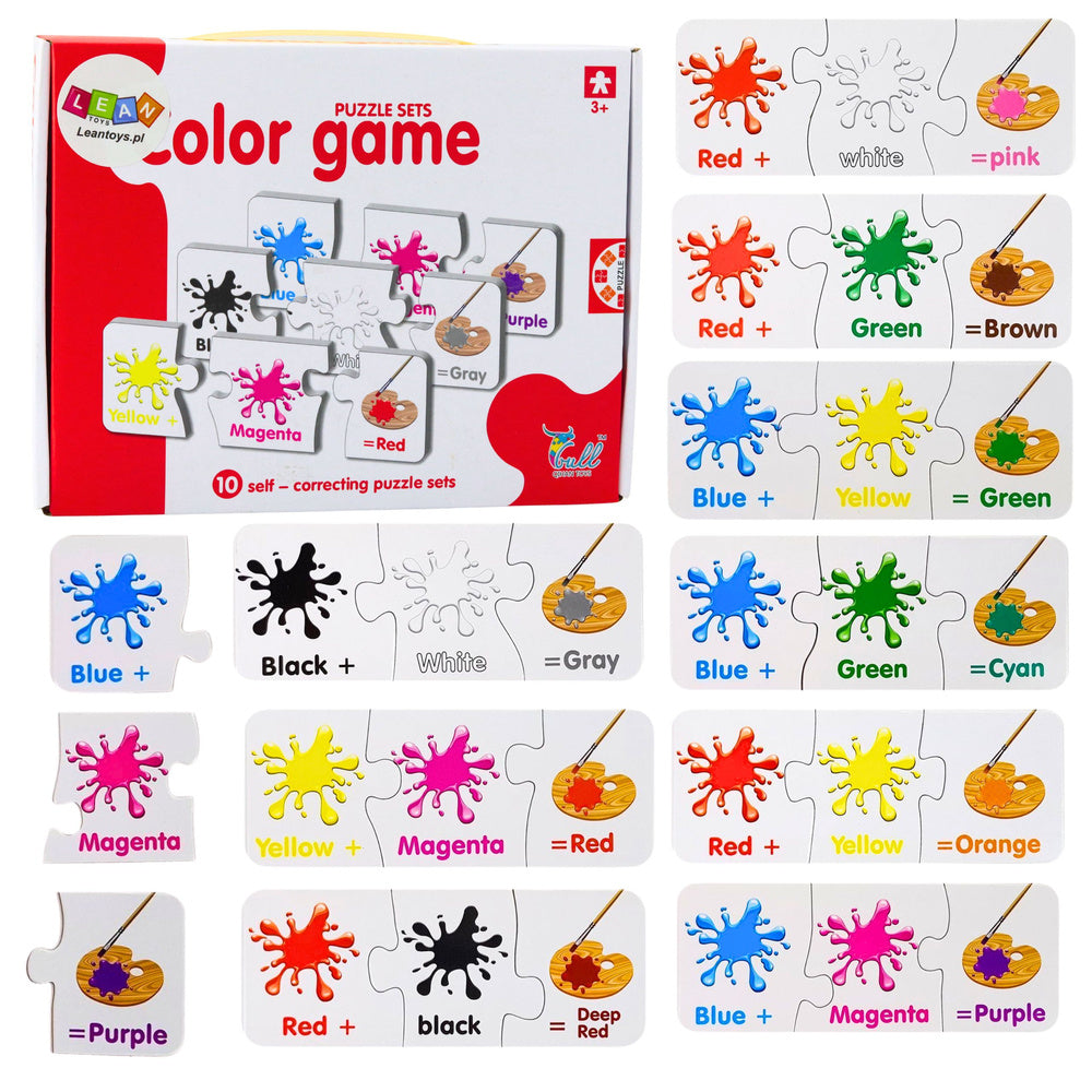 Puzzle Educational English Colors 10 Connections