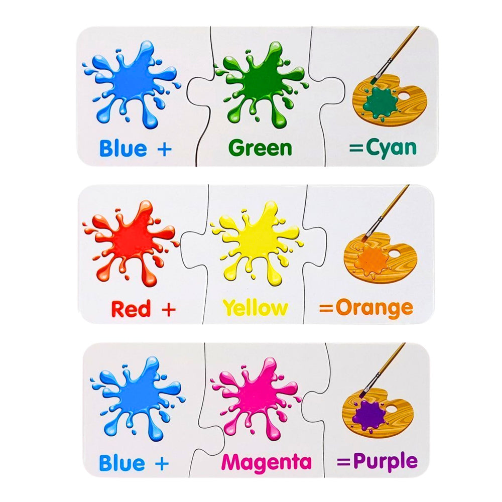 Puzzle Educational English Colors 10 Connections