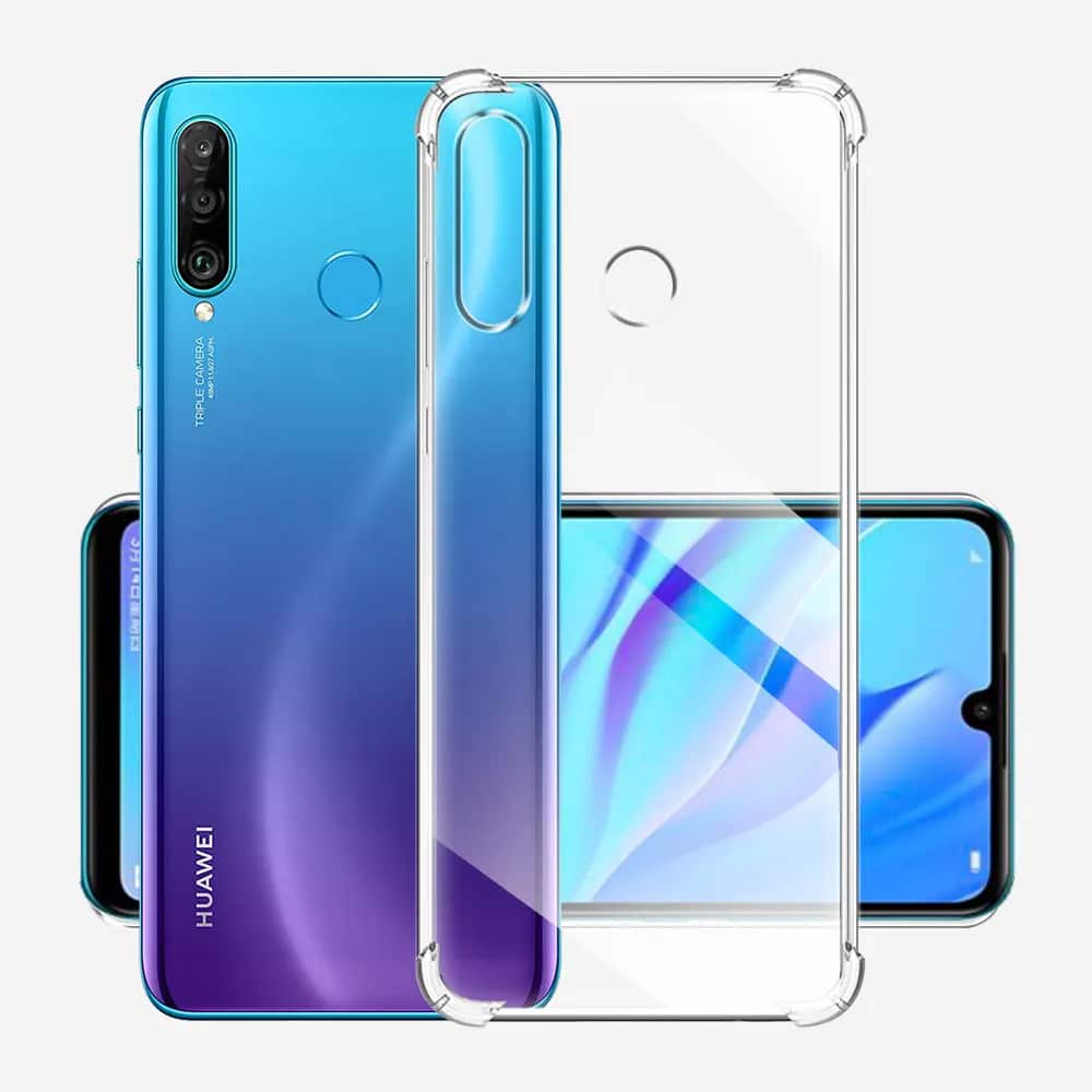 Techsuit Shockproof Clear Silicone prozoren ovitek, odporen na udarce za Huawei P30 Lite / P30 Lite New Edition