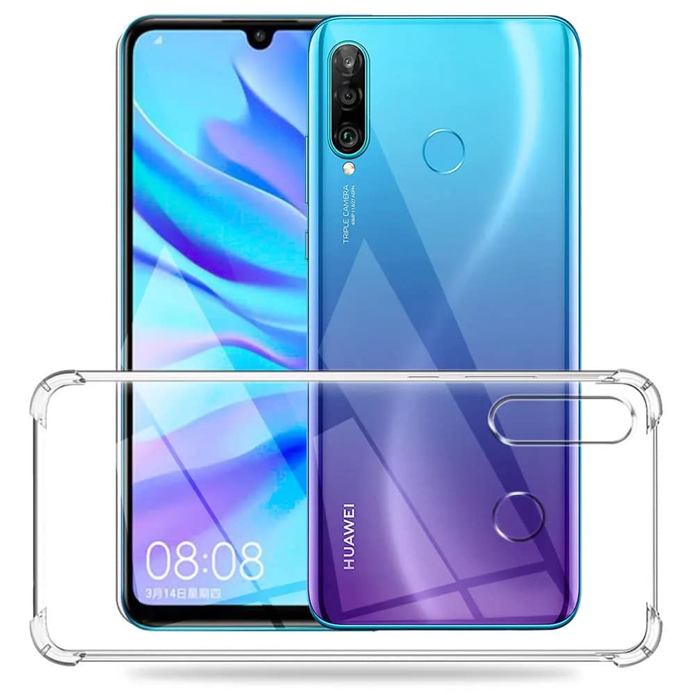 Techsuit Shockproof Clear Silicone prozoren ovitek, odporen na udarce za Huawei P30 Lite / P30 Lite New Edition