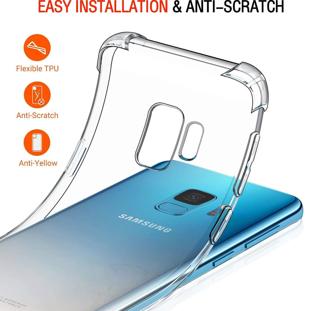 Techsuit Shockproof Clear Silicone prozoren ovitek odporen na udarce za Samsung Galaxy S9