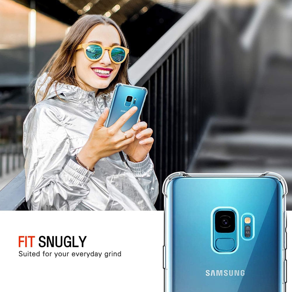 Techsuit Shockproof Clear Silicone prozoren ovitek odporen na udarce za Samsung Galaxy S9
