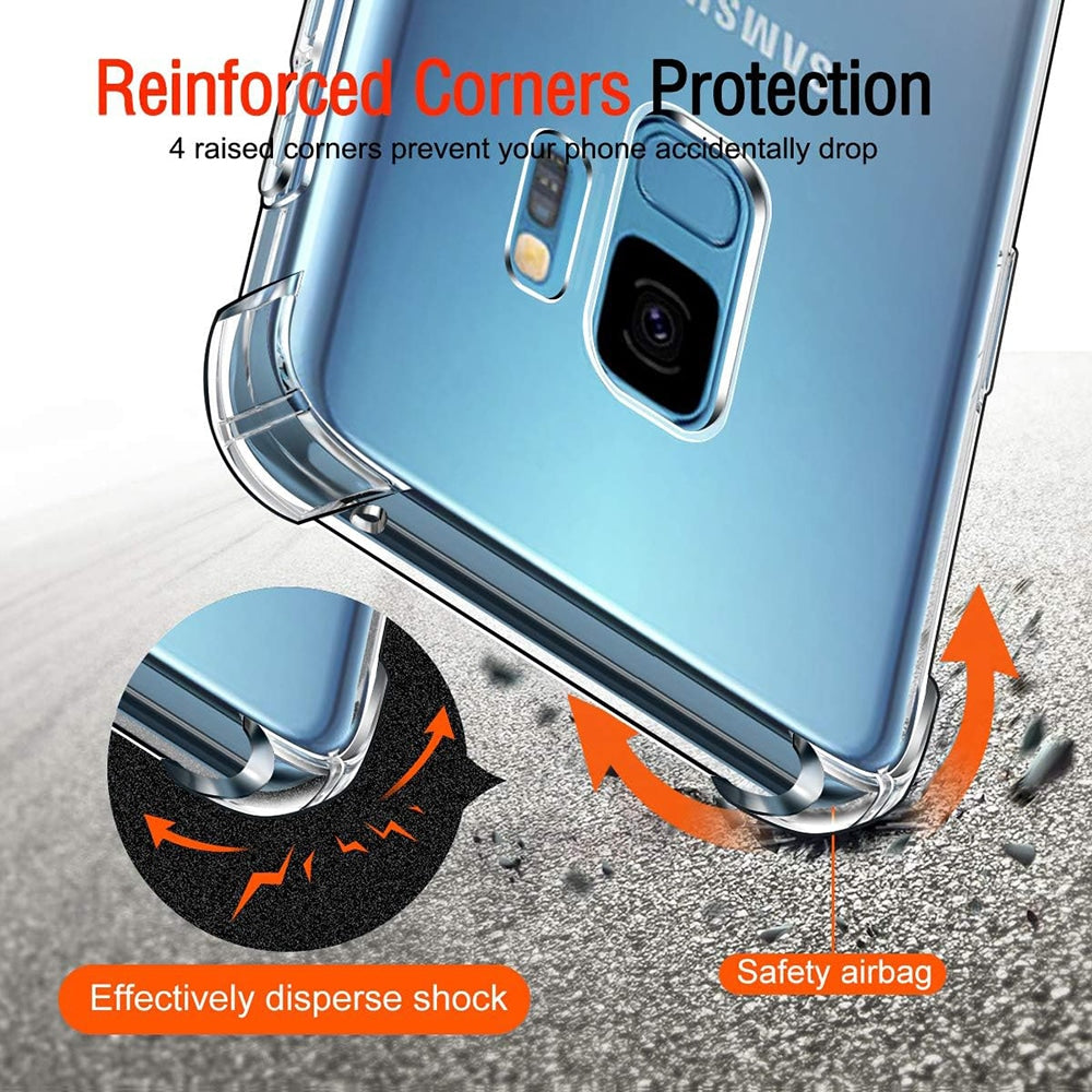 Techsuit Shockproof Clear Silicone prozoren ovitek odporen na udarce za Samsung Galaxy S9