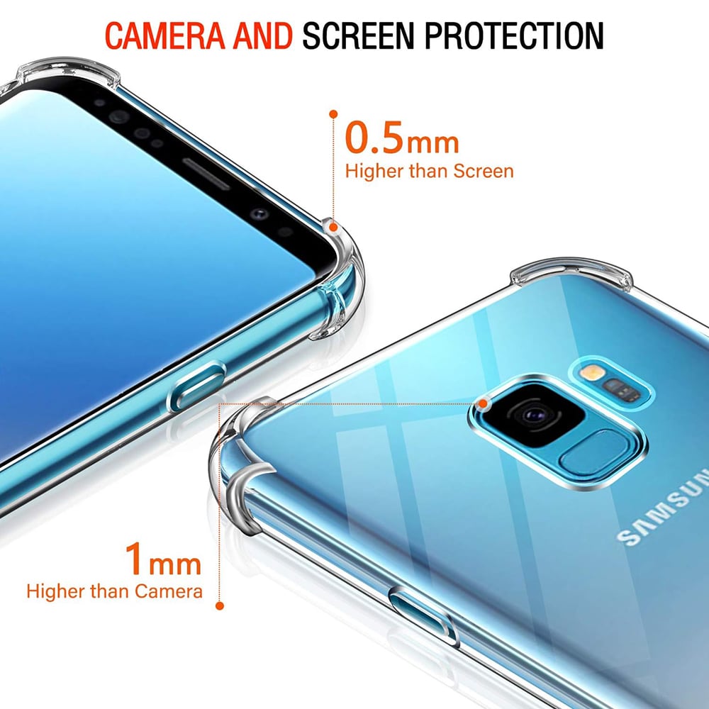 Techsuit Shockproof Clear Silicone prozoren ovitek odporen na udarce za Samsung Galaxy S9
