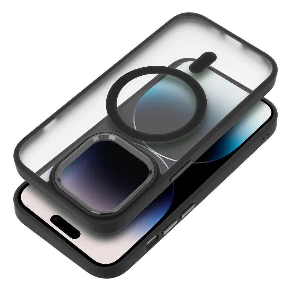 Matte Mag Cover ovitek, združljiv z MagSafe za iPhone 13 Pro Max črn