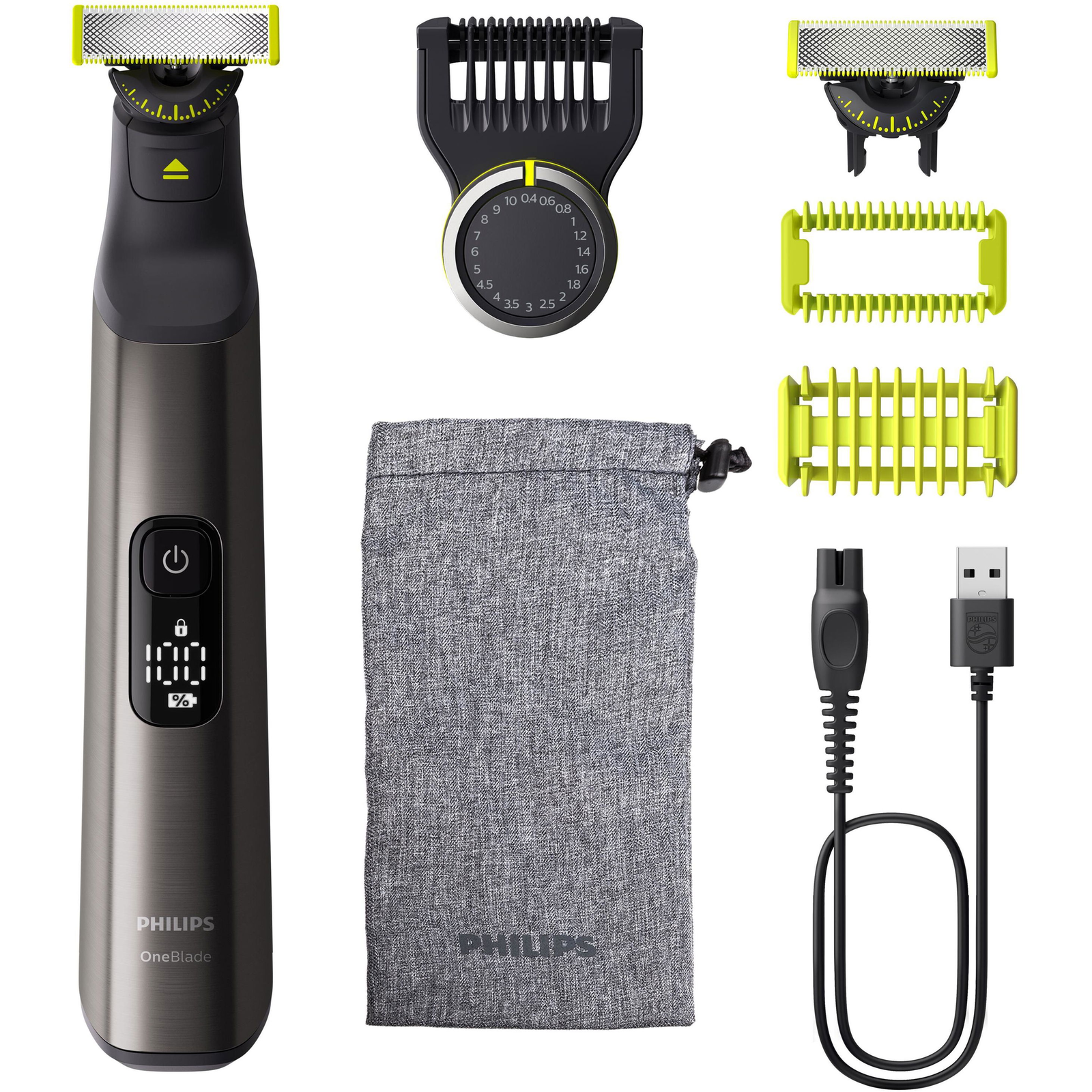 Philips QP6652/61 trimer za bradu Baterija 20 1 cm Mokro i suho Krom