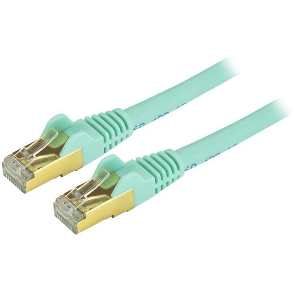 StarTech.com 6ASPAT1MAQ kabel za umrežavanje Tirkizno 1 m Cat6a U/FTP (STP)