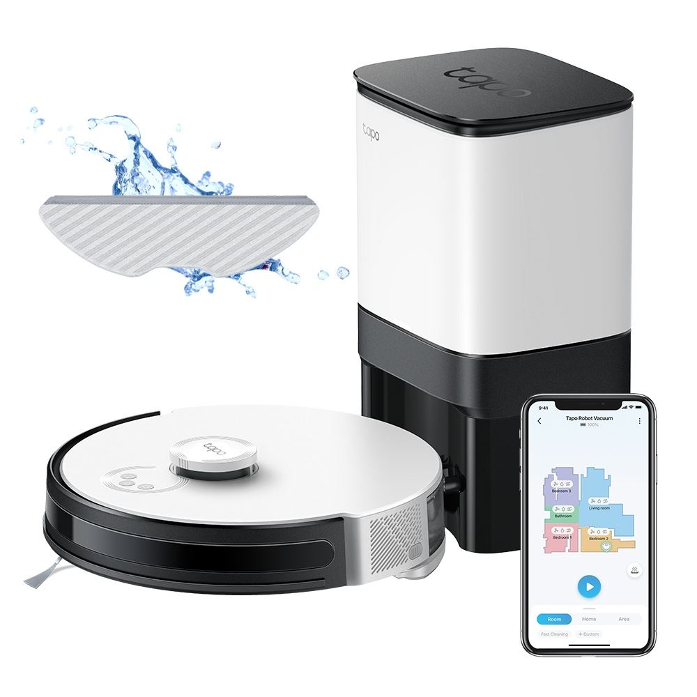 TP-Link Tapo RV30 Plus usisavač robot 4,4 L Bez vrećice Crno, Sivo, Bijelo
