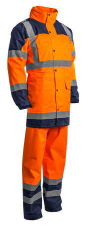 Signalizirajuće Hi-viz kišno odijelo HYDRA narančasto-plavo