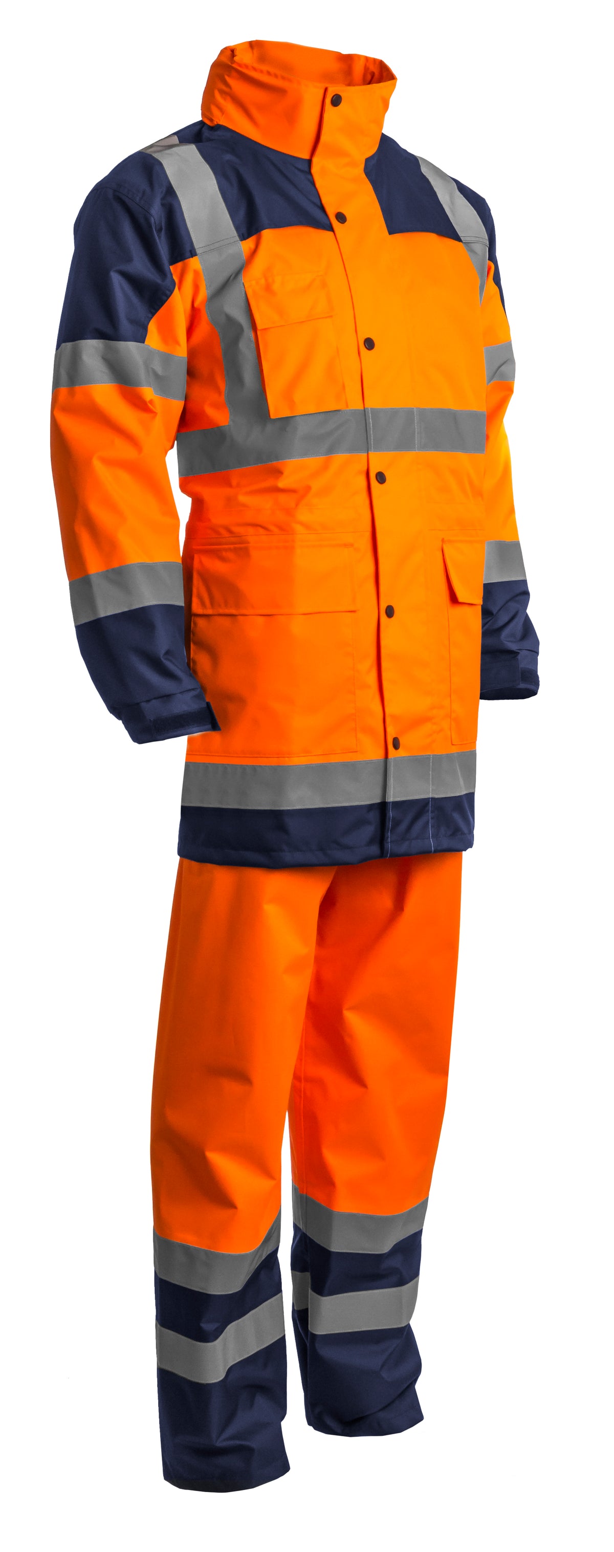 Signalizirajuće Hi-viz kišno odijelo HYDRA narančasto-plavo
