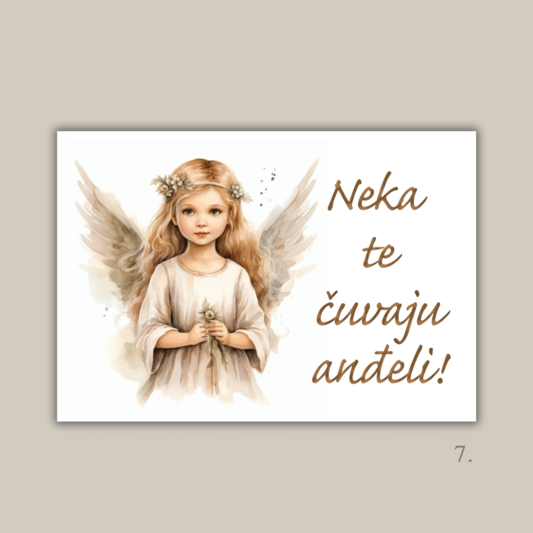 Magneti "Naj te čuvajo angeli" – nežen spomin za krst, rojstvo in posebne trenutke
