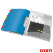 Esselte 624030 razdjeljivač za knjige Plavo, Višebojno Polivinil klorid (PVC) A4