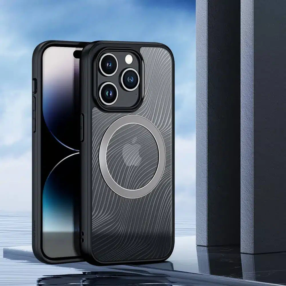DUX DUCIS Aimo Mag – ohišje, odporno na udarce, združljivo z MagSafe za Apple iPhone 15 Pro črna