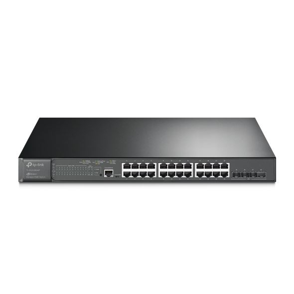 TP-Link Omada SG3428XMP mrežni prekidač Upravljano L2+ Gigabit Ethernet (10/100/1000) Podrška za napajanje putem Etherneta (PoE) 1U Crno