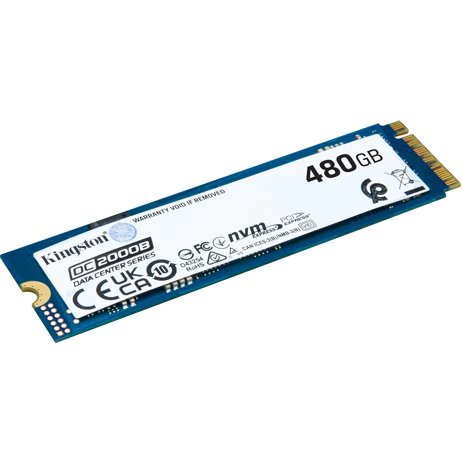 Kingston Technology DC2000B 480 GB M.2 PCI Express 4.0 NVMe 3D TLC