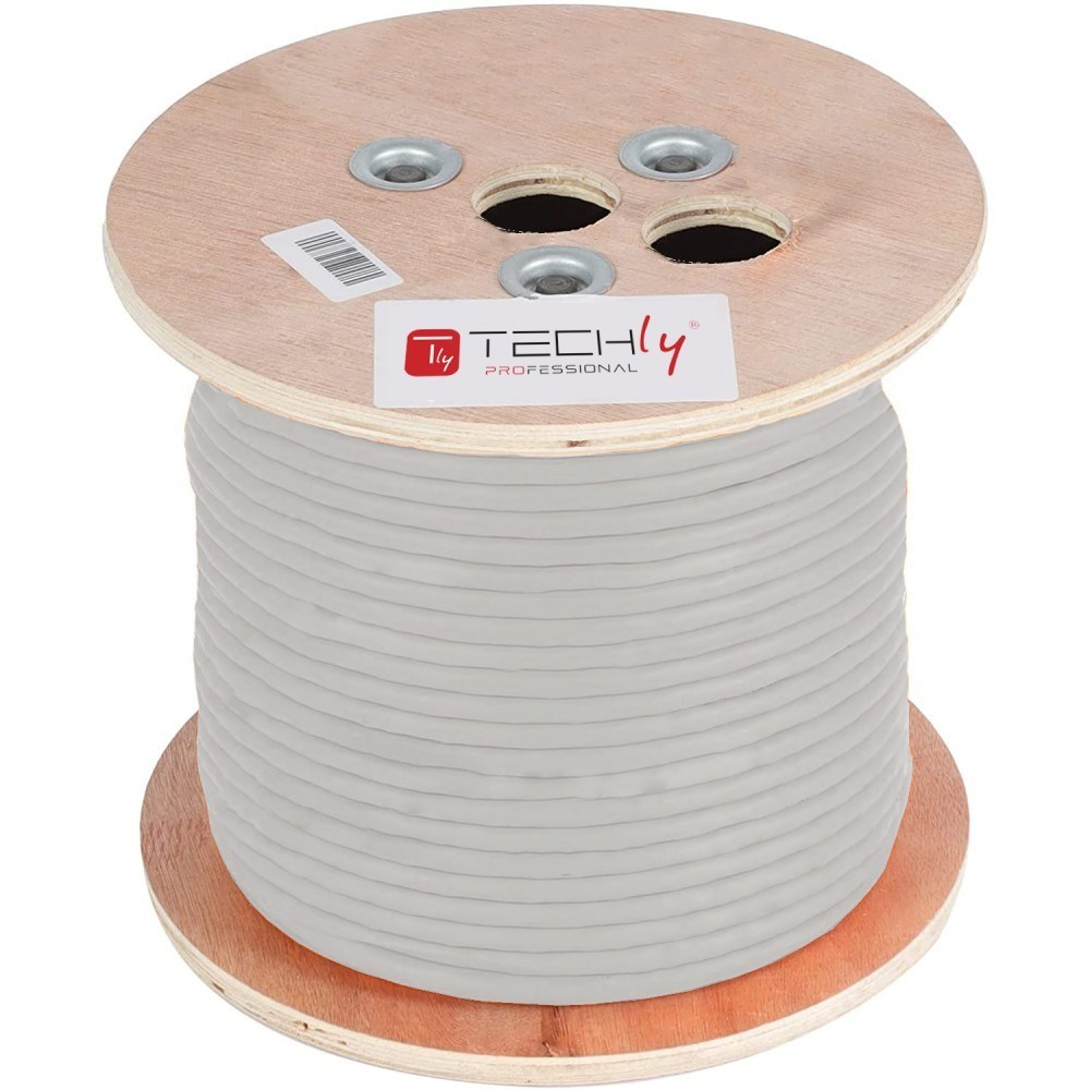 Techly ITP-C6A-FLS305 kabel za umrežavanje Sivo 305 m Cat6a S/FTP (S-STP)