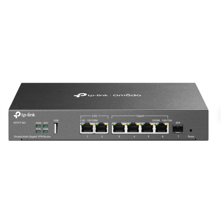 TP-Link Omada ER707-M2 žični usmjerivač 2.5 Gigabit Ethernet, Brzi Ethernet, Gigabit Ethernet Crno
