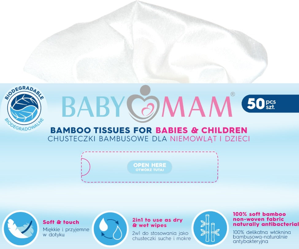 BABYMAM suhe bambusove maramice 50kom