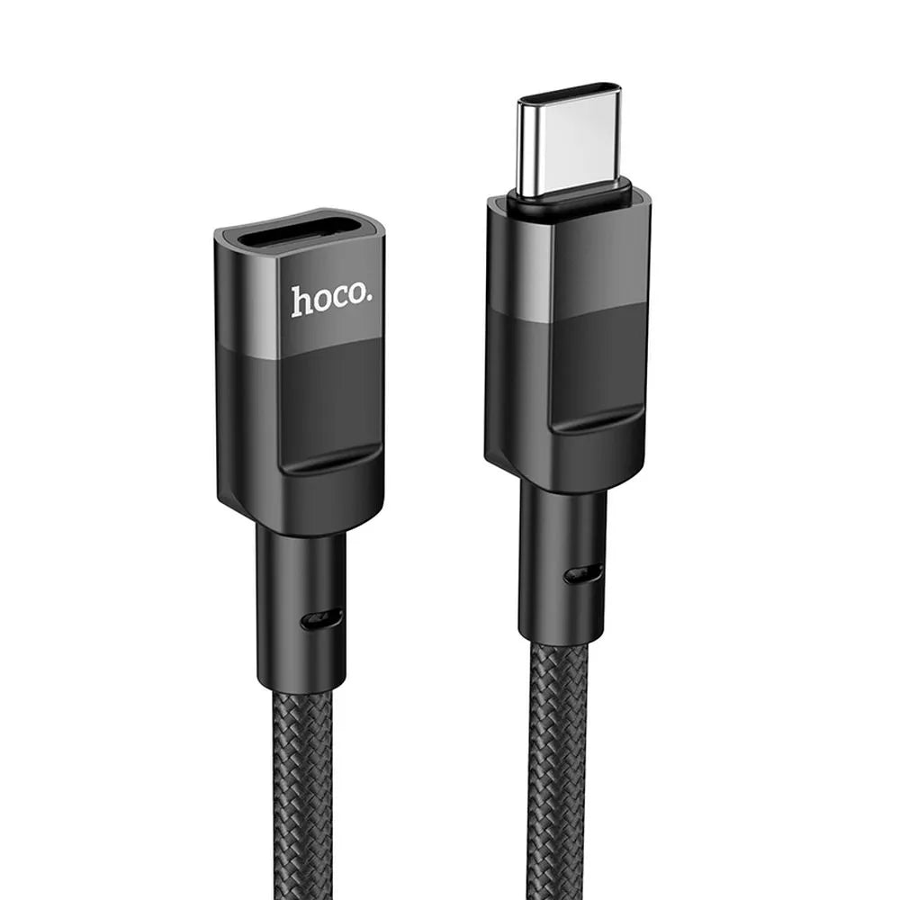 HOCO adapter tip C (moški) na tip C (ženski) U107 1,2 m črn