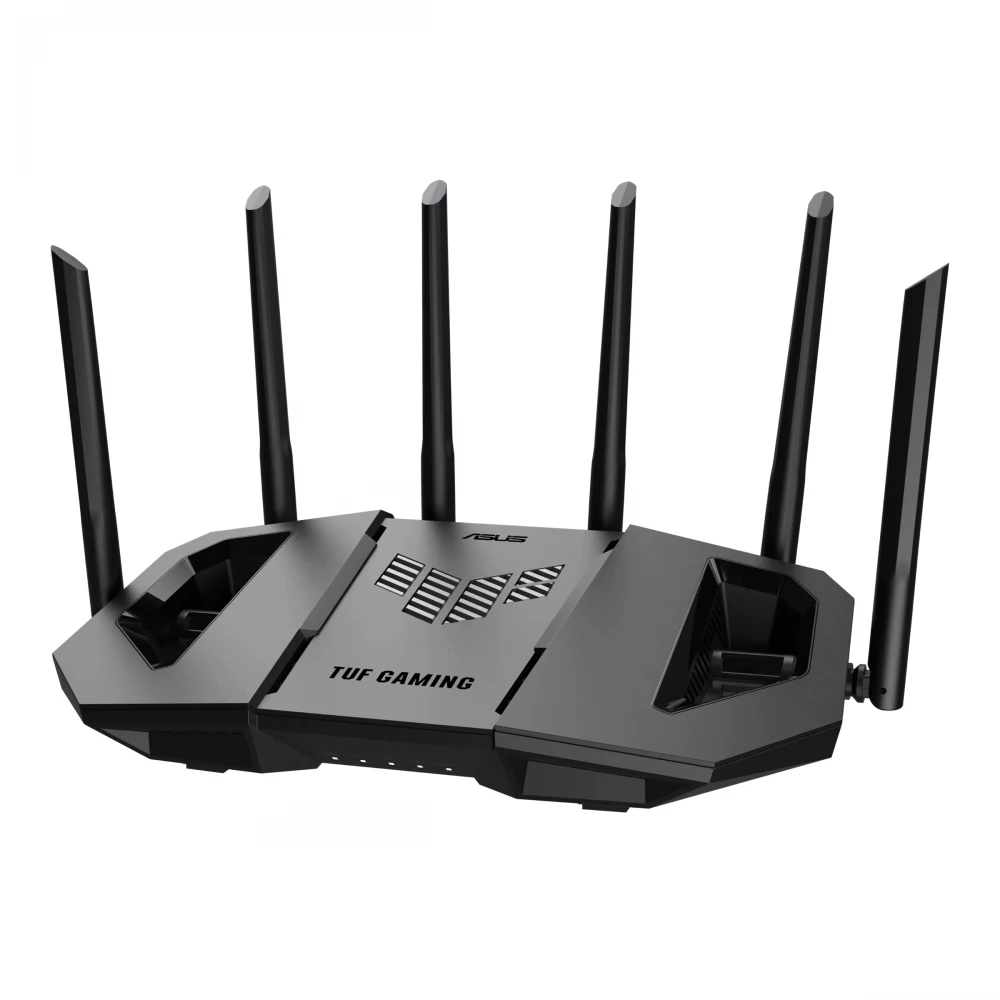 ASUS 90IG0A30-MO9C00 bežični usmjerivač 2.5 Gigabit Ethernet Tri pojasa (2,4 GHz / 5 GHz / 6 GHz) Crno