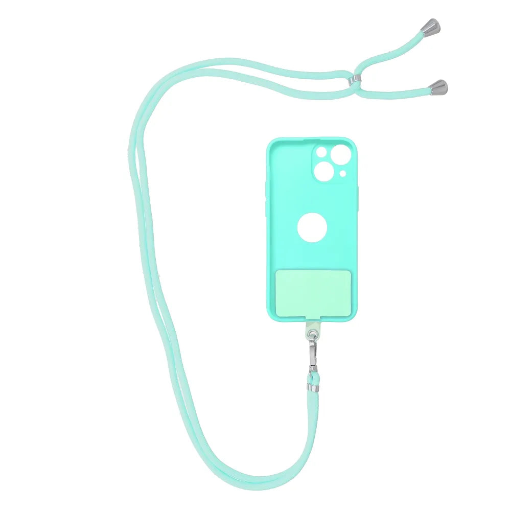 SWING obesek za telefon nastavljive dolžine / dolžina kabla 165 cm (maks. 82,5 cm v zanki) / rama ali vrat – svetlo zelena