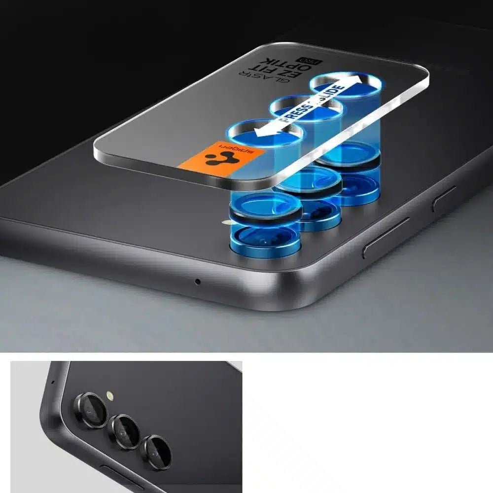 SPIGEN OPTIK.TR EZ FIT Zaščita za kamero 2 kosa za SAMSUNG S23 FE črna