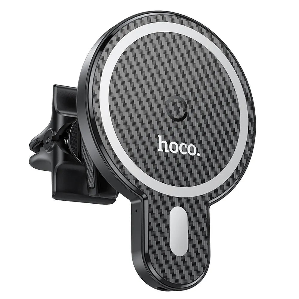 HOCO auto držač za ventilacijsku rešetku s induktivnim punjenjem podržava punjenje s MagSafe 15W CA85 crna