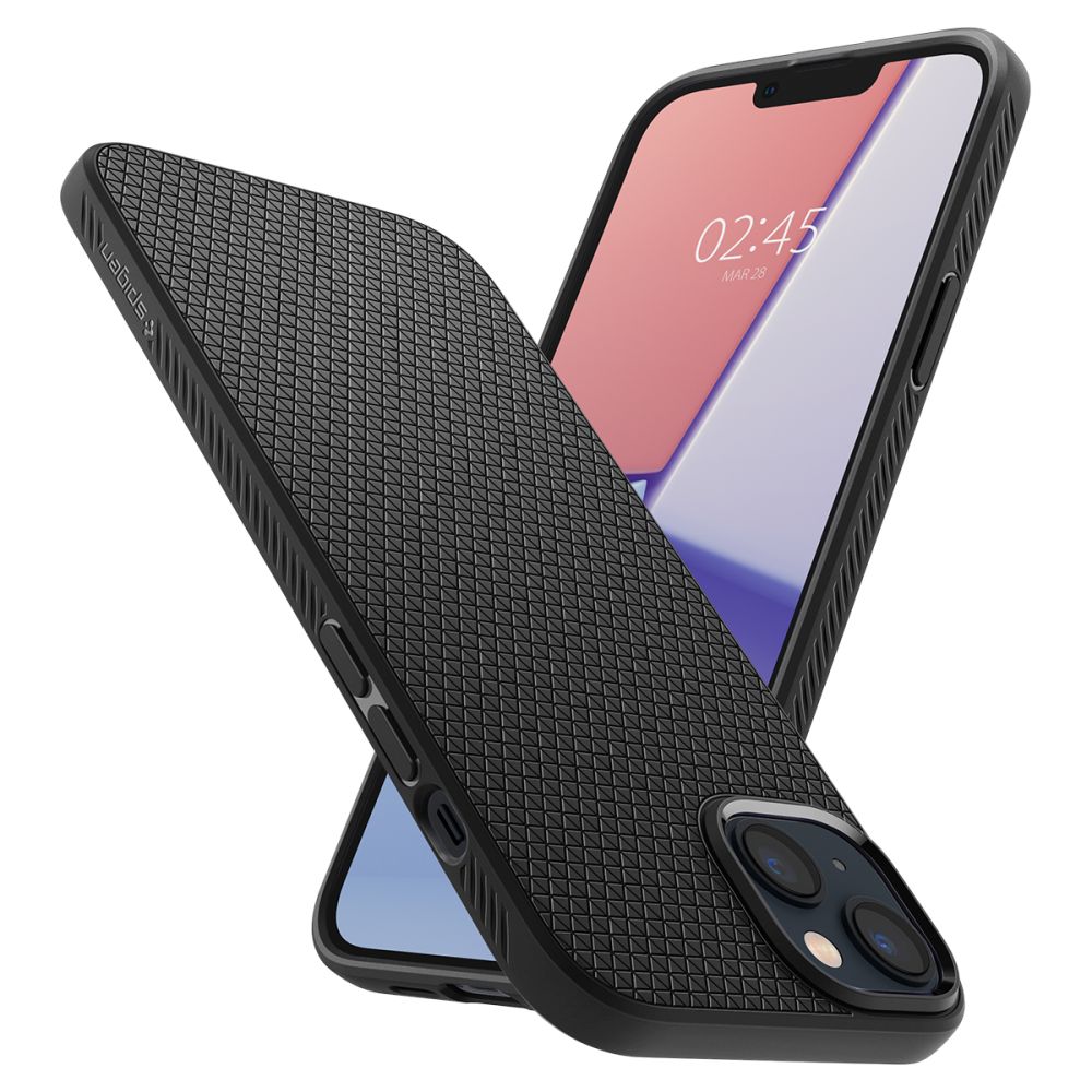 SPIGEN LIQUID AIR OVITEK ZA IPHONE 14 PLUS / 15 PLUS MAT ČRN