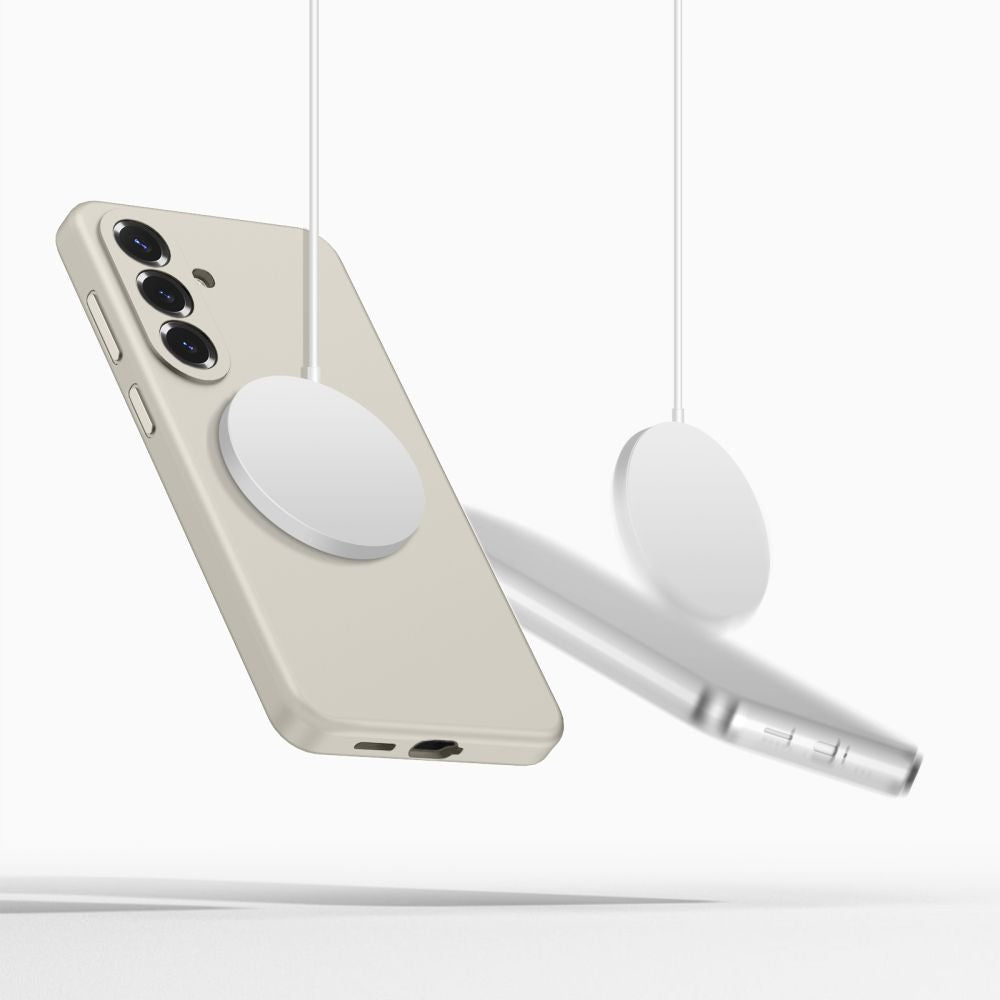 Tech-Protect silikonska MagSafe maskica za Samsung Galaxy S26+Plus – Cosmic Latte