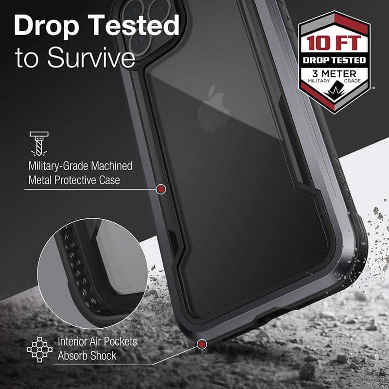 RAPTIC SHIELD aluminijast ovitek za iPhone 12 / iPhone 12 Pro (odporen na padce do 3m)