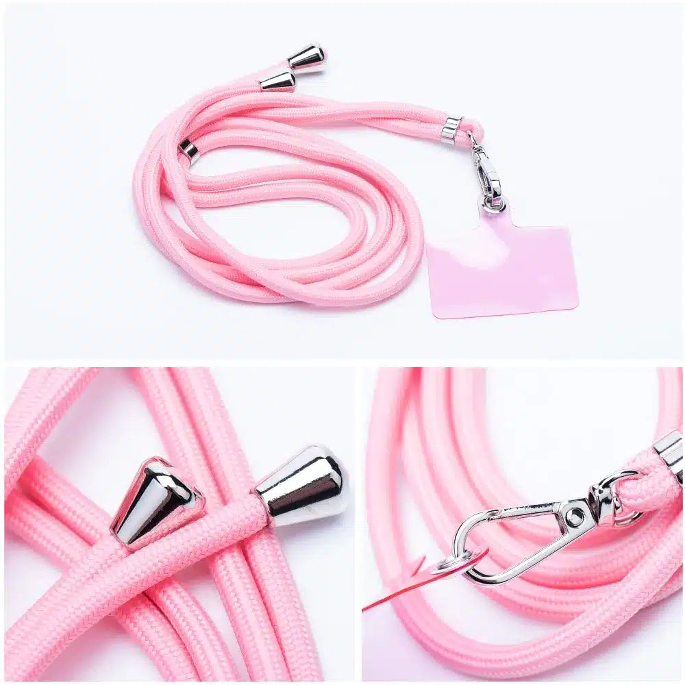 SWING obesek za telefon nastavljive dolžine / dolžina kabla 165 cm (maks. 82,5 cm v zanki) / ramena ali vrat – svetlo roza