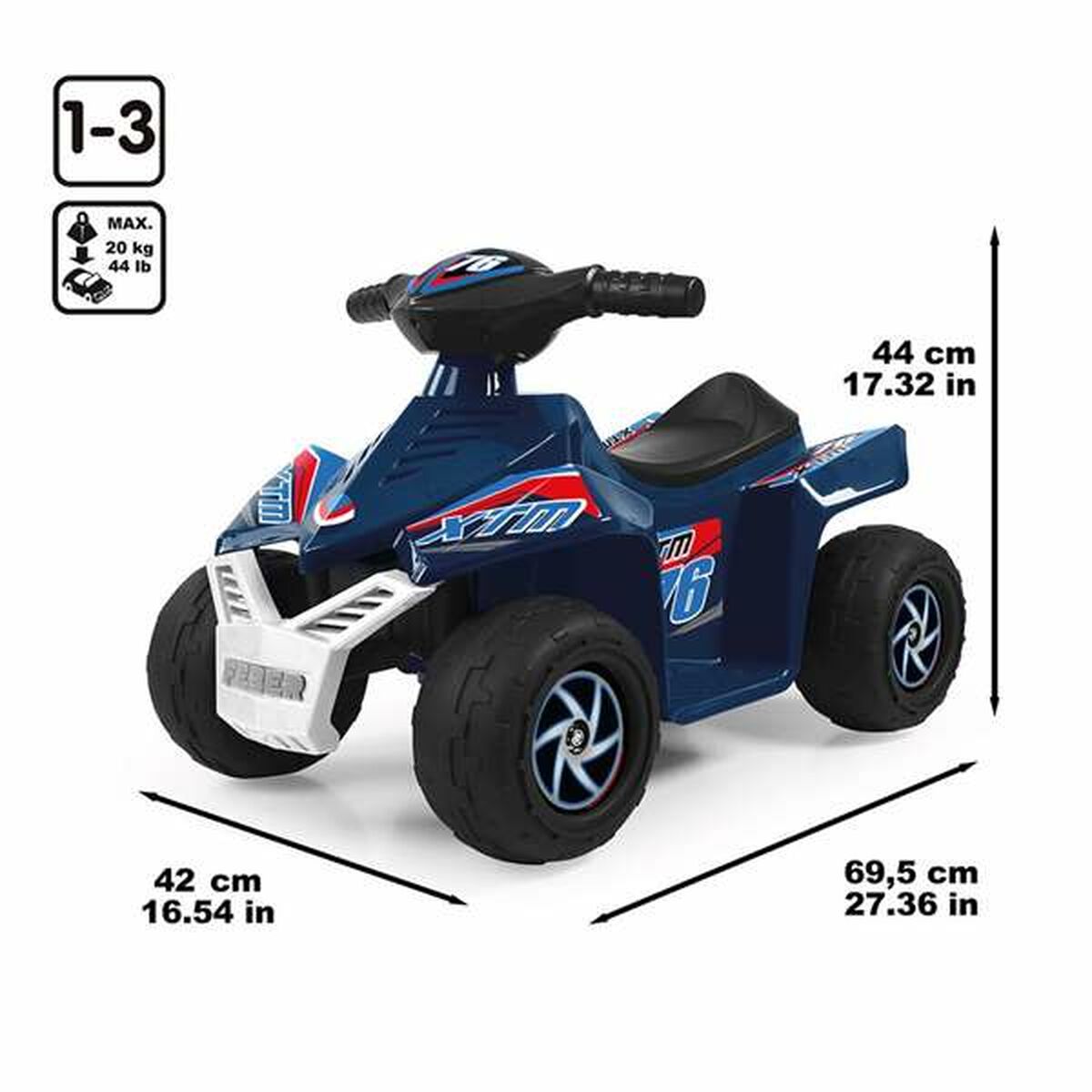 Električni Quad Feber Racy 67 x 41 x 45 cm