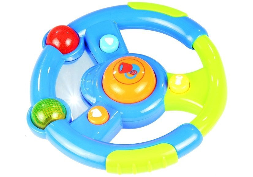 Set za dječji auto, ključevi, volan, mobitel - plavo/zeleni