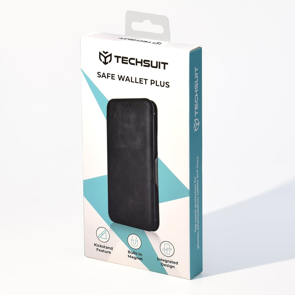 Techsuit Safe Wallet Plus preklopna torbica za Honor Magic6 Pro – črna