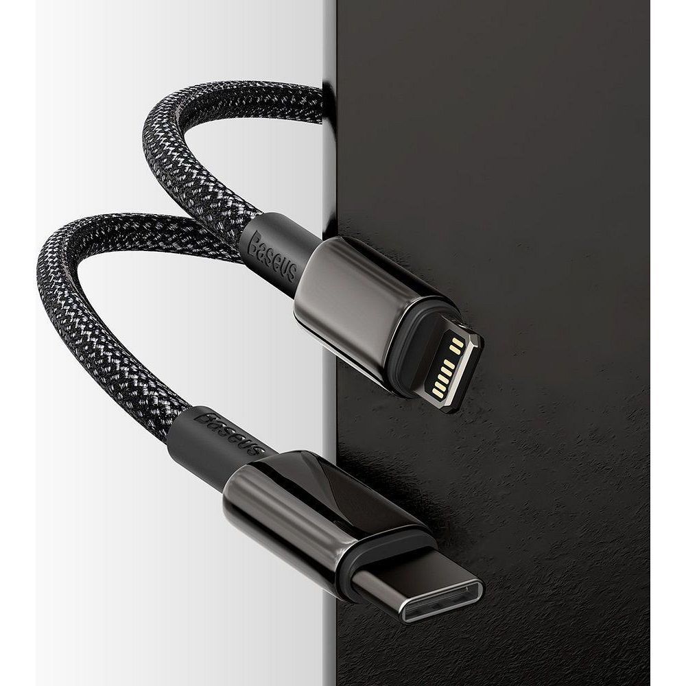 BASEUS kabel tip C na Lightning PD 20W volframovo zlato CATLWJ-01 2m črn
