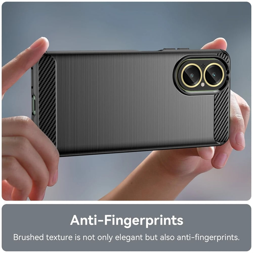 Techsuit Carbon Silicone ovitek za Realme C67 4G – črn