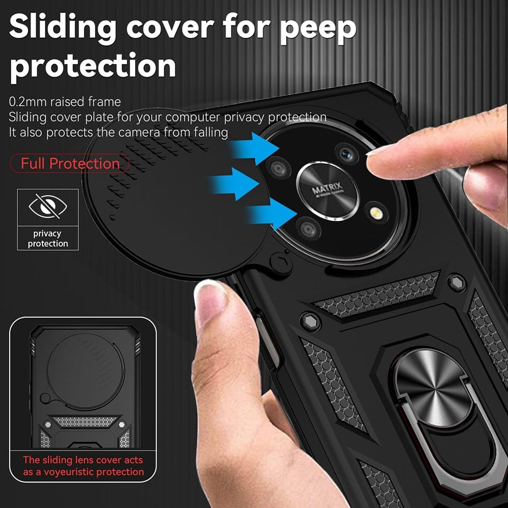 Techsuit – serija CamShield zaščitnih ovitkov za Honor Magic 6 Lite – črna