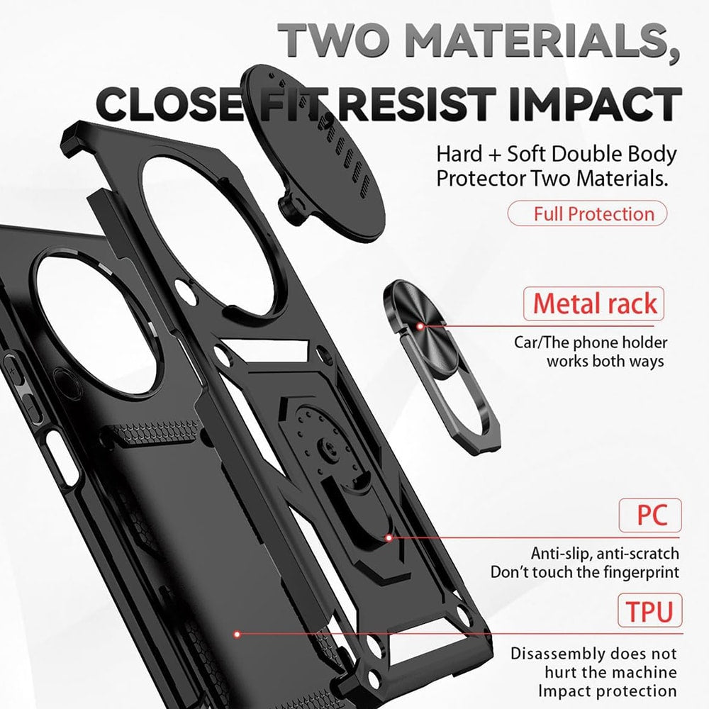 Techsuit – serija CamShield zaščitnih ovitkov za Honor Magic 6 Lite – črna