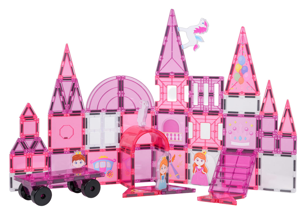 Pink Princess Magnetic Blocks Set 58 pcs.