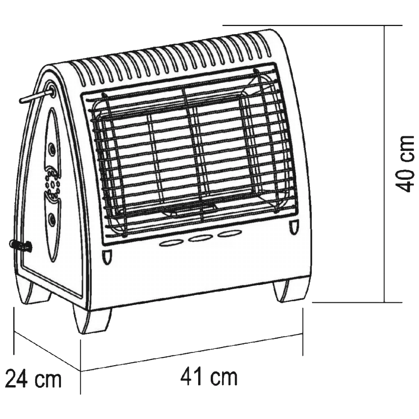 home Plinska grijalica, 4200 W, crna, A - FG420