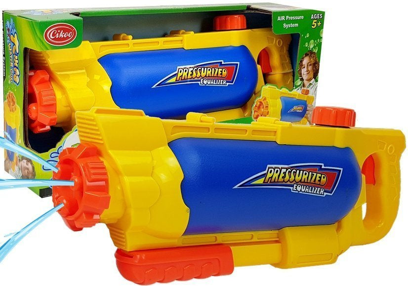 Vodeni pištolj za igru sa spremnikom 1450 ml - žuto/plavi